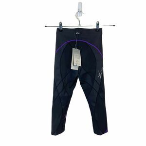 CW-X Pro Tight Pants Women's 140806 Black Light Purple 3/4 Length Size XS